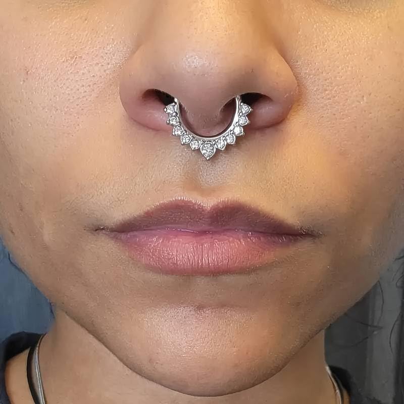 AVYRING Fake Nose Ring Fake Piercings Fake Nose Rings Nose Cuffs Fake Nose Piercing Fake Nose Hoop Faux Nose Rings for Women Faux Nose Ring Fake Piercing Fake Nose Cuff Sliver Gold Black - Image 5